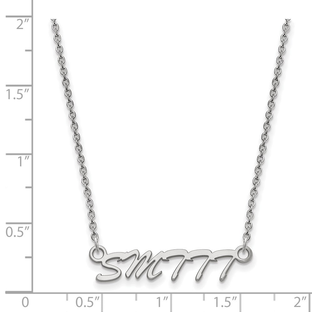 Sterling Silver Rhodium Plated Logoart U. Of Southern Mississippi Small Pendant 18 Inch Necklace