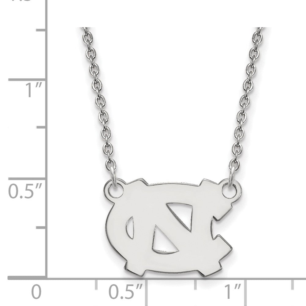 10K White Gold Logoart University Of North Carolina N C Small Pendant 18 Inch Necklace