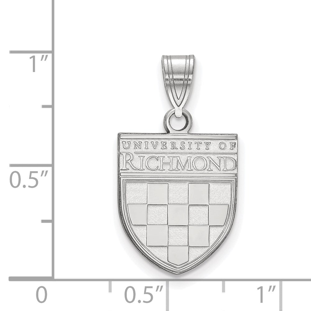 Sterling Silver Rh Plated La University Of Richmond Medium Pendant