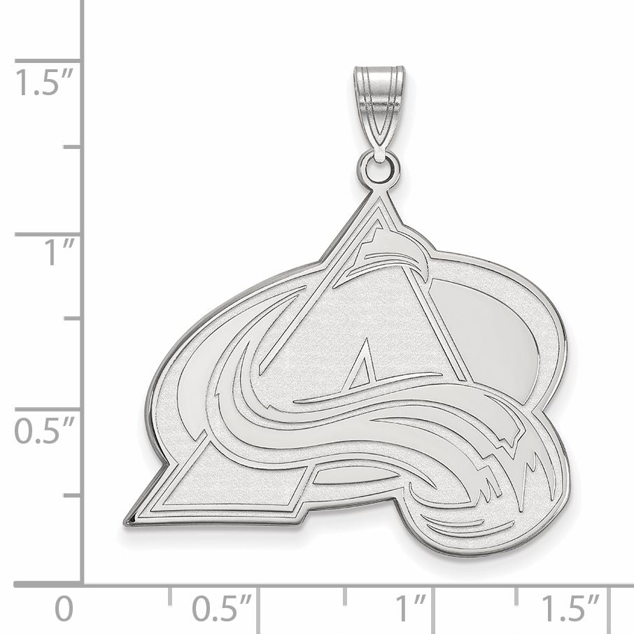 Sterling Silver Rhodium Plated Nhl Logoart Colorado Avalanche Letter A Extra Large Pendant