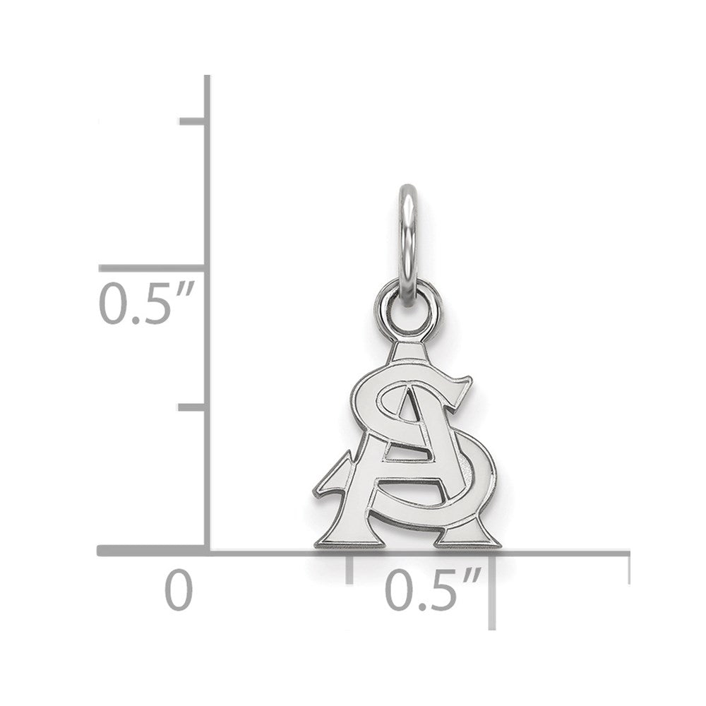 10K White Gold Logoart Arizona State University A S Extra Small Pendant