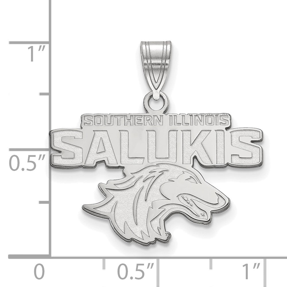 14K White Gold Logoart Southern Illinois University Salukis Medium Pendant