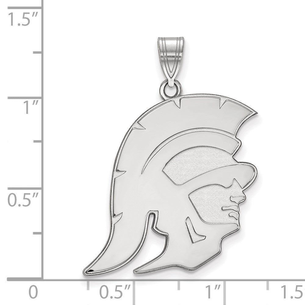 14K White Gold University Of Southern California Trojan Extra Large Pendant