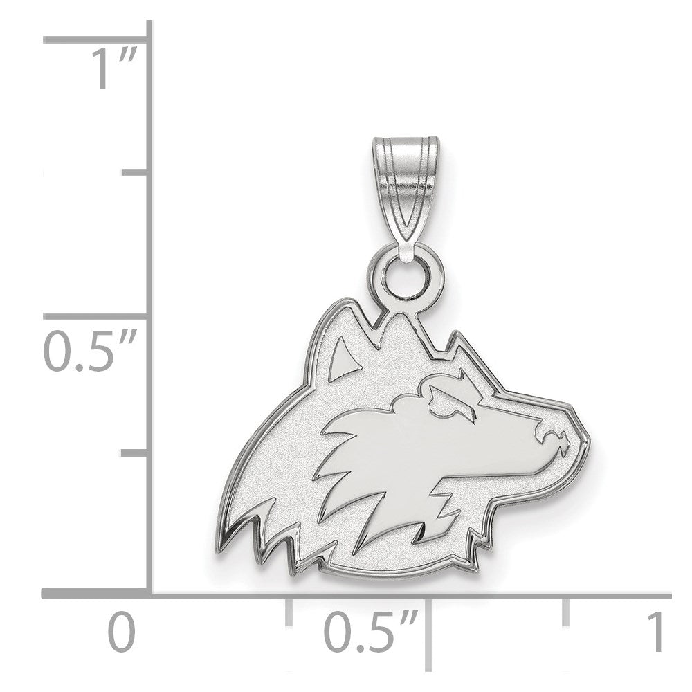10K White Gold Logoart Northern Illinois University Huskie Small Pendant
