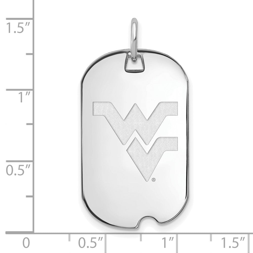14K White Gold 14Kw Logoart West Virginia University Small Dog Tag
