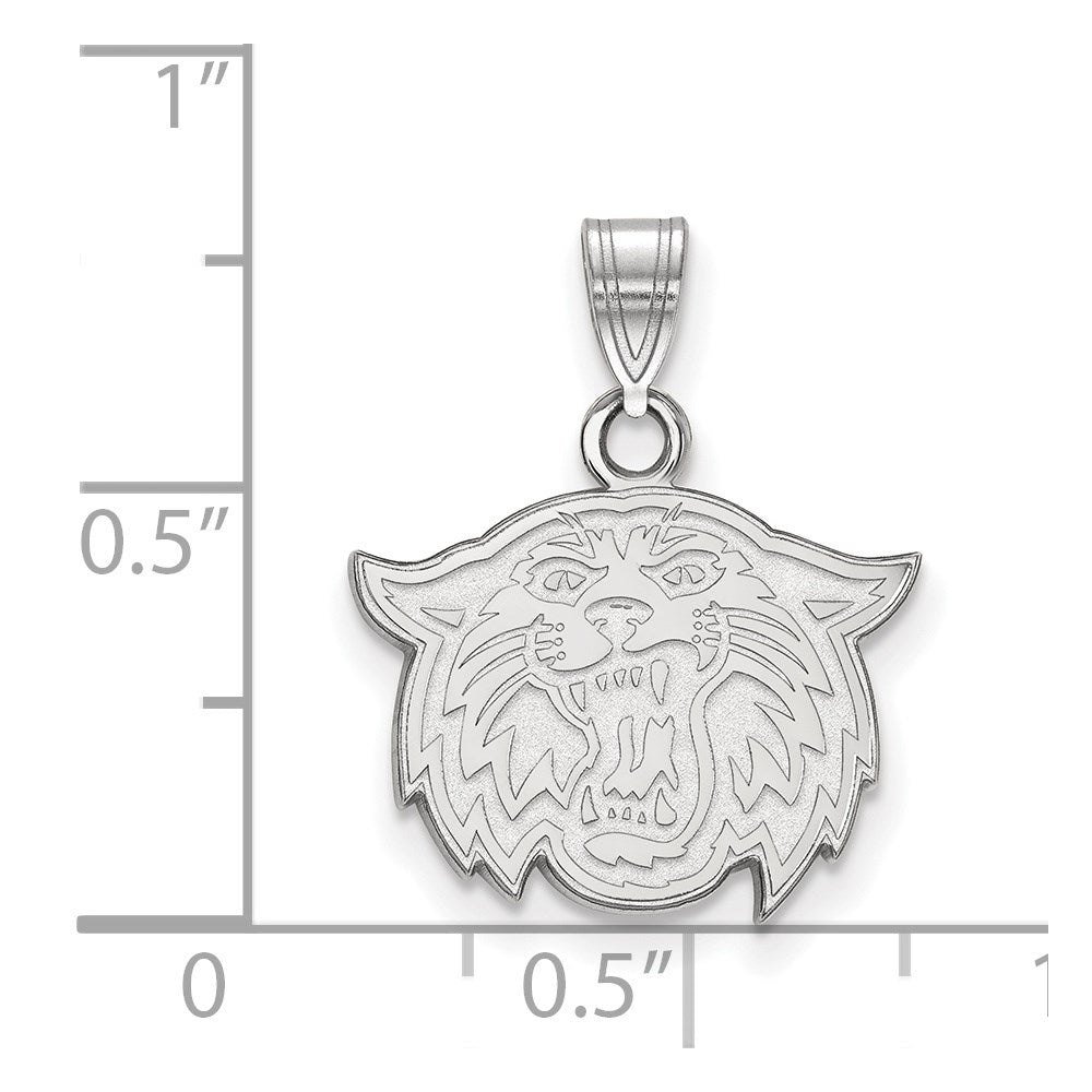 Sterling Silver Rhodium Plated Logoart Villanova University Wildcat Small Pendant