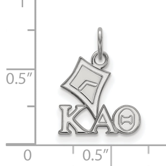 Sterling Silver Rhodium Plated Logoart Kappa Alpha Theta Sorority Symbol Extra Small Pendant