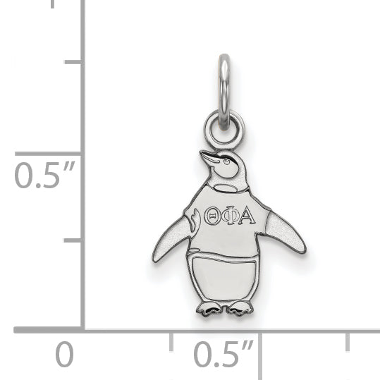 Sterling Silver Rhodium Plated Logoart Theta Phi Alpha Sorority Symbol Extra Small Pendant