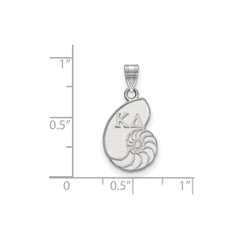 Sterling Silver Rhodium Plated Logoart Kappa Delta Sorority Symbol Small Pendant