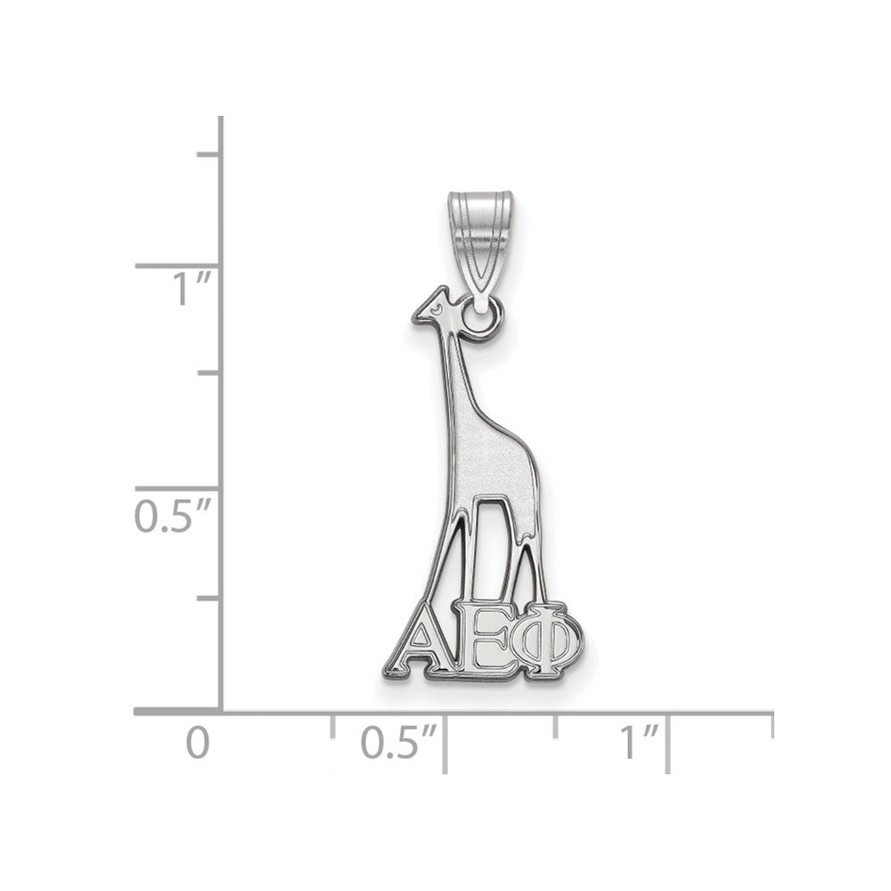 Sterling Silver Rhodium Plated Logoart Alpha Epsilon Phi Sorority Symbol Medium Pendant