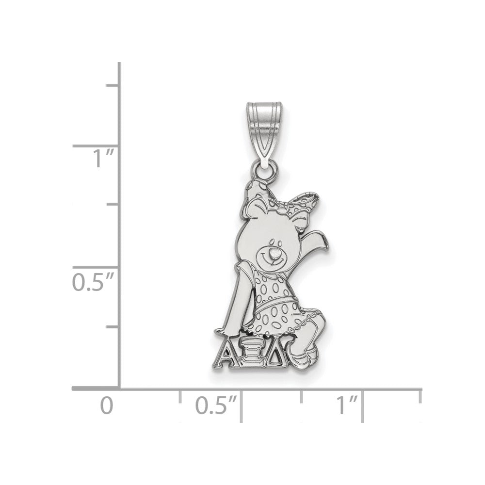 Sterling Silver Rhodium Plated Logoart Alpha Xi Delta Sorority Symbol Medium Pendant