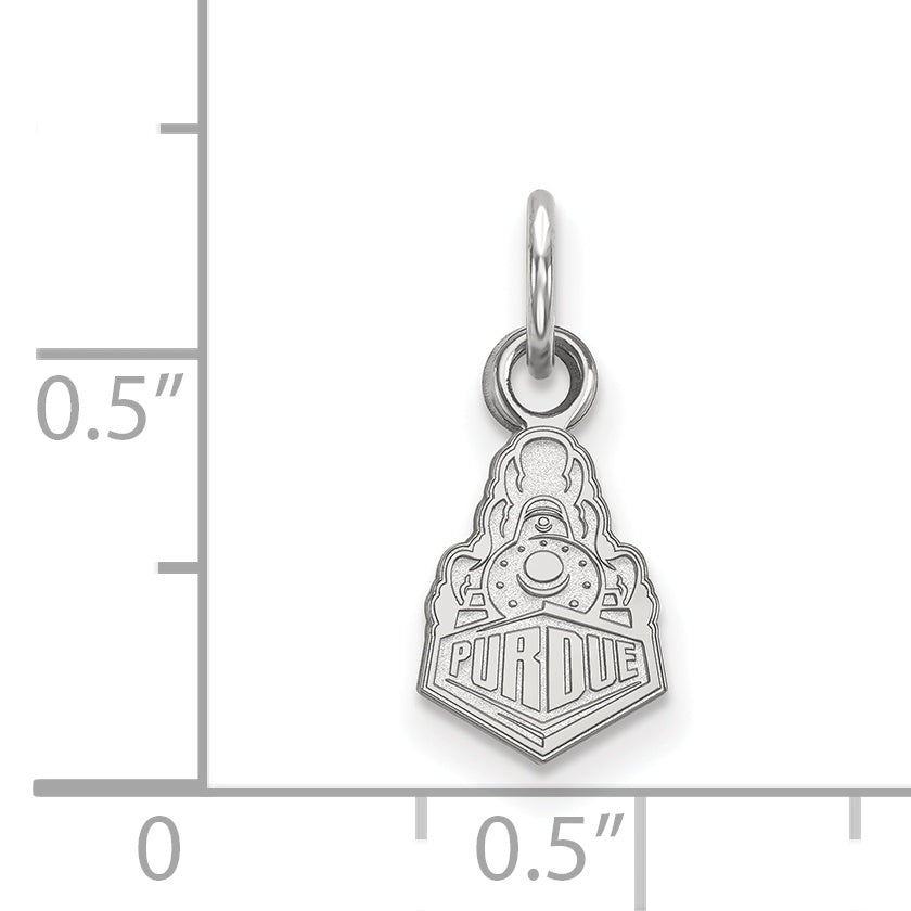 Sterling Silver Rhodium Plated Logoart Purdue University Boilermakers Train Logo Extra Small Pendant