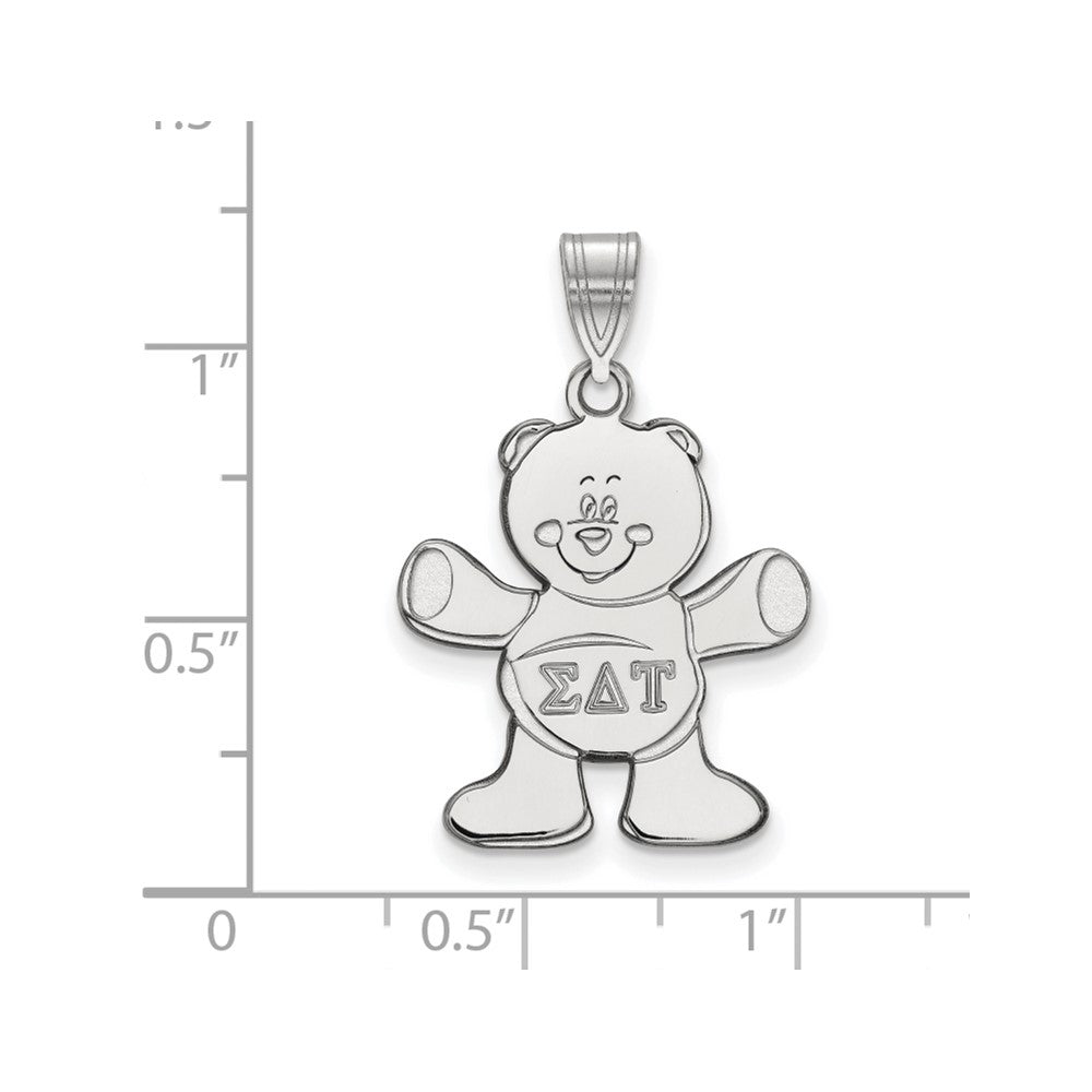 Sterling Silver Rhodium Plated Logoart Sigma Delta Tau Sorority Symbol Medium Pendant