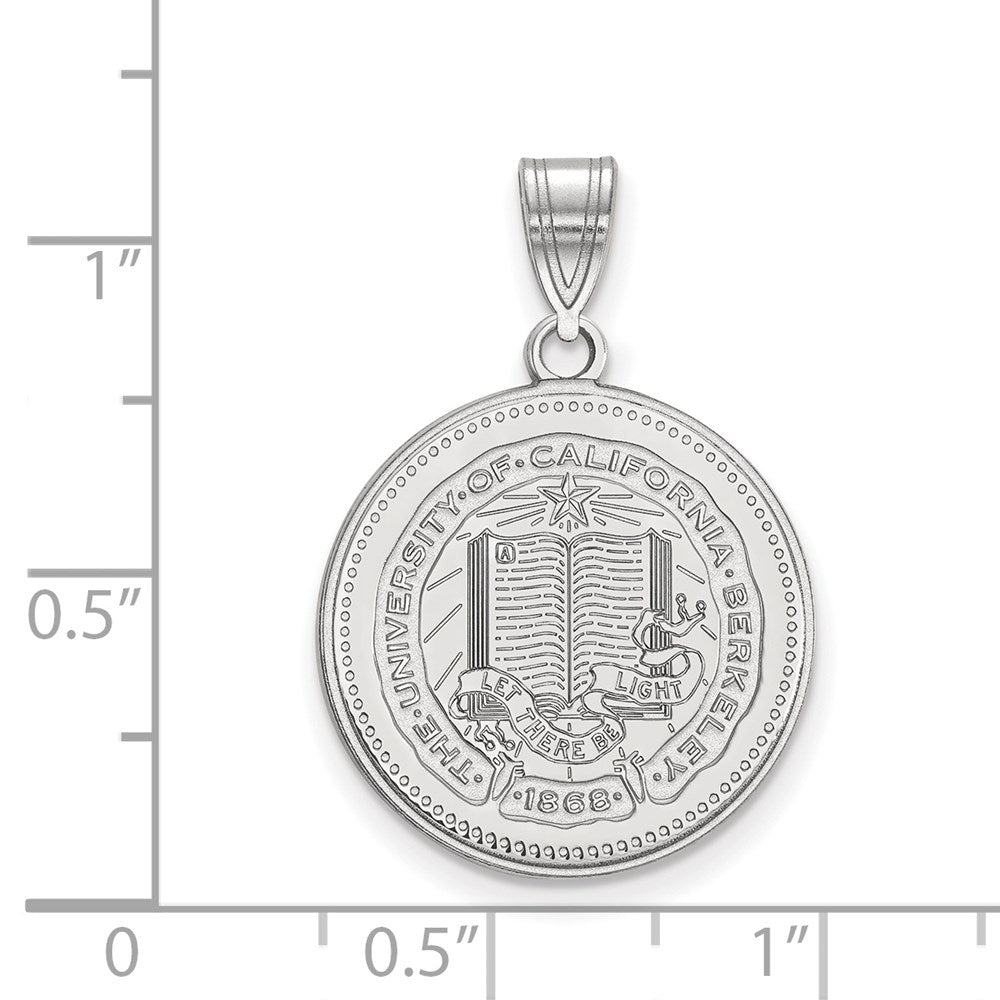 Sterling Silver Rhodium Plated Logoart University Of California Berkeley Large Crest Pendant