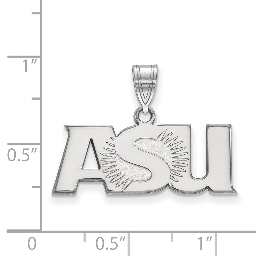 10K White Gold Logoart Arizona State University A S U Large Pendant