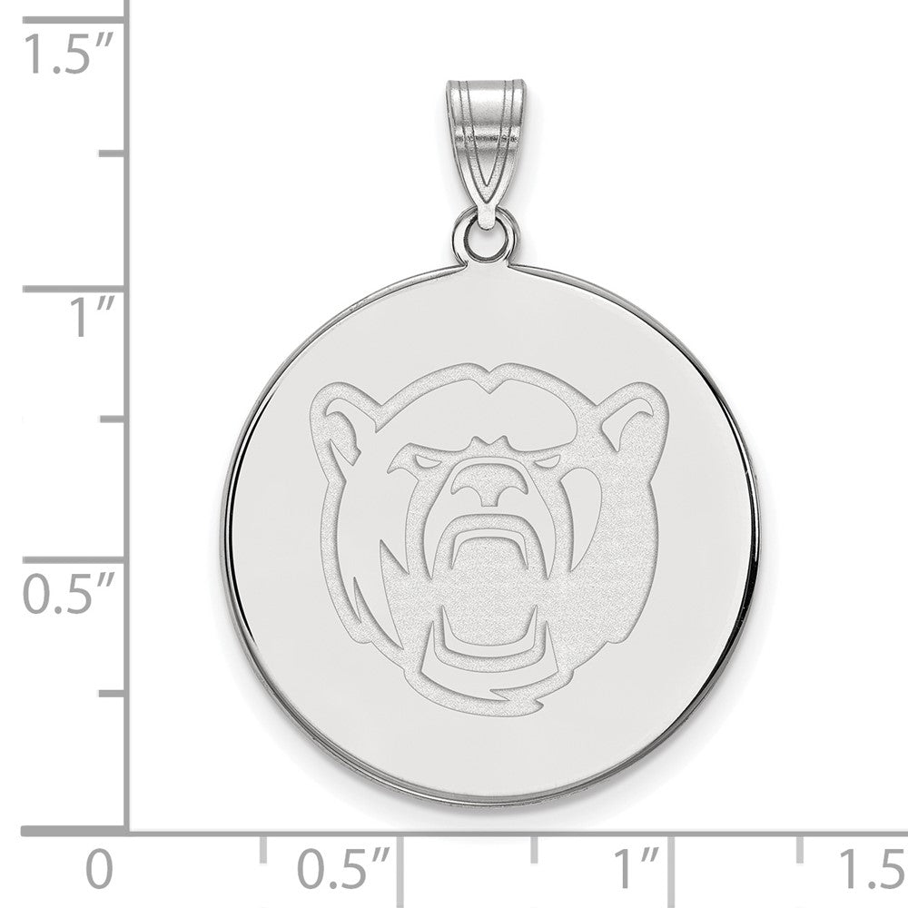 10K White Gold Logoart Baylor University Extra Large Disc Pendant