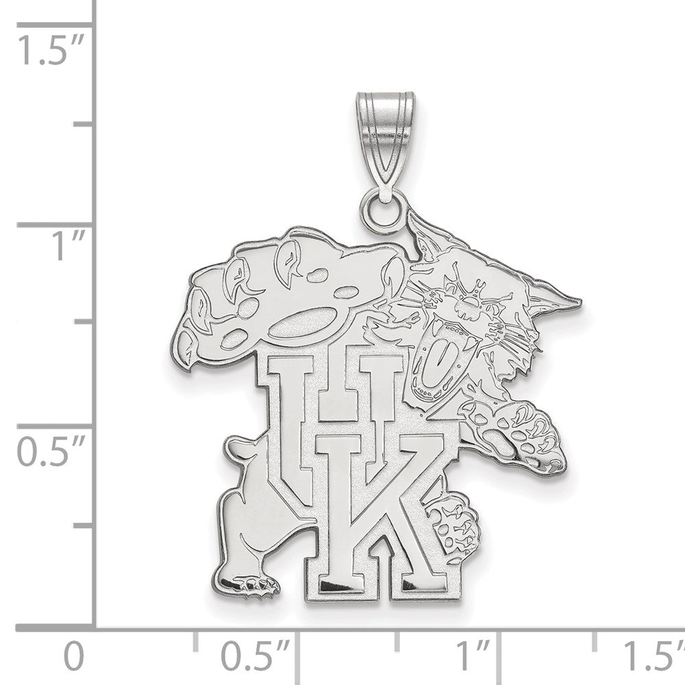 10K White Gold Logoart University Of Kentucky U K Wildcat Extra Large Pendant