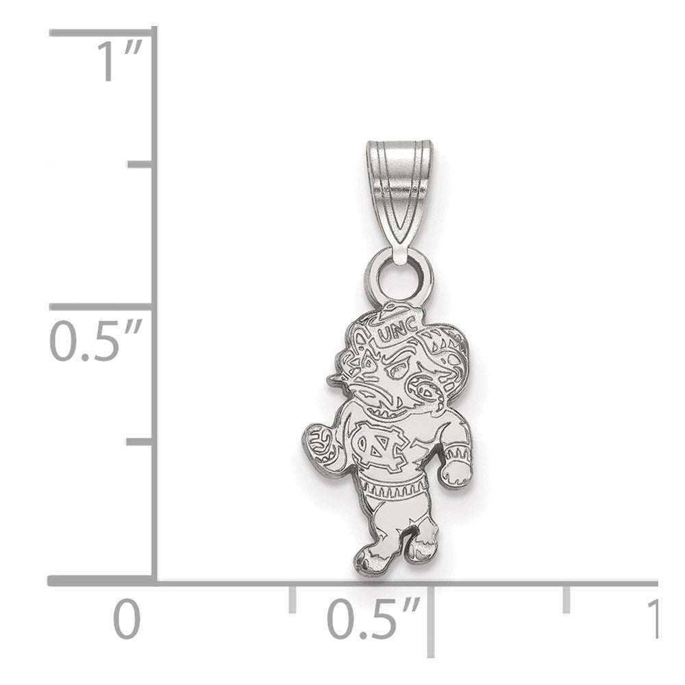14K White Gold Logoart University Of North Carolina Ram Small Pendant
