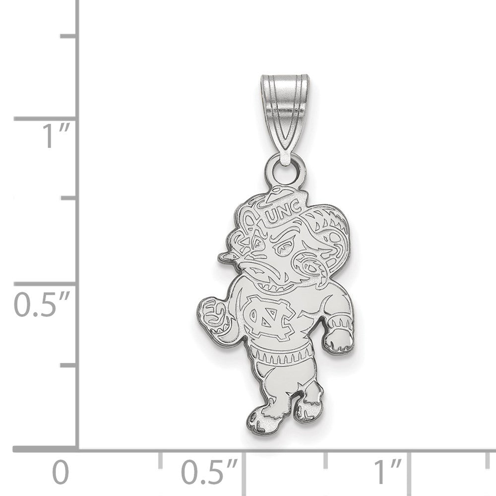 10K White Gold Logoart University Of North Carolina Ram Large Pendant