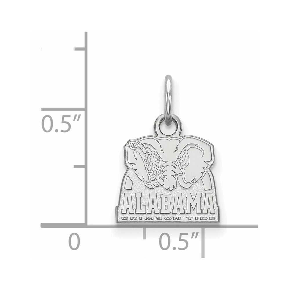 10K White Gold Logoart University Of Alabama Elephant Extra Small Pendant