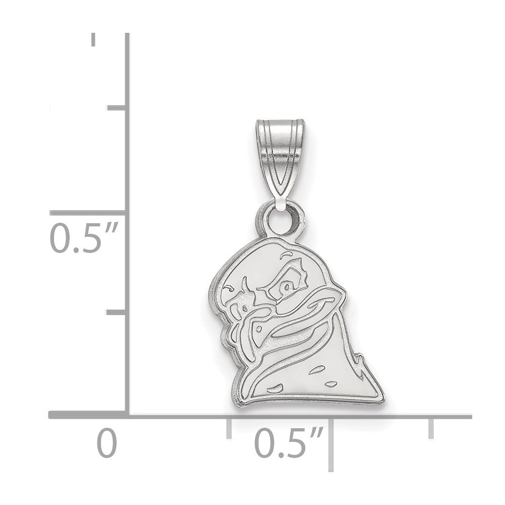 10K White Gold Logoart Virginia Tech Hokiebird Small Pendant