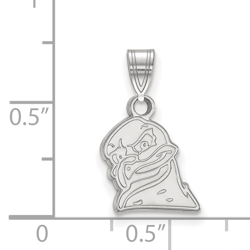 Sterling Silver Rhodium Plated Logoart Virginia Tech Hokiebird Small Pendant