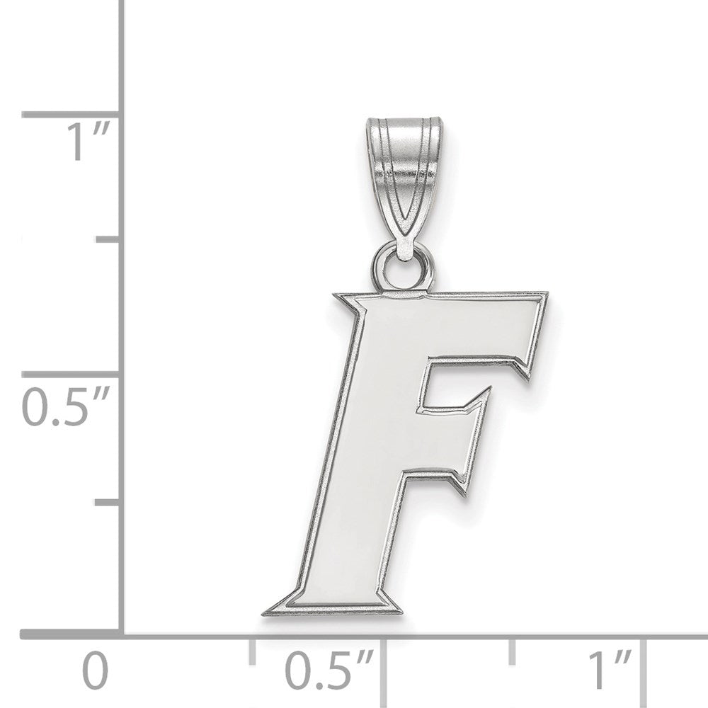 14K White Gold Logoart University Of Florida Letter F Medium Pendant