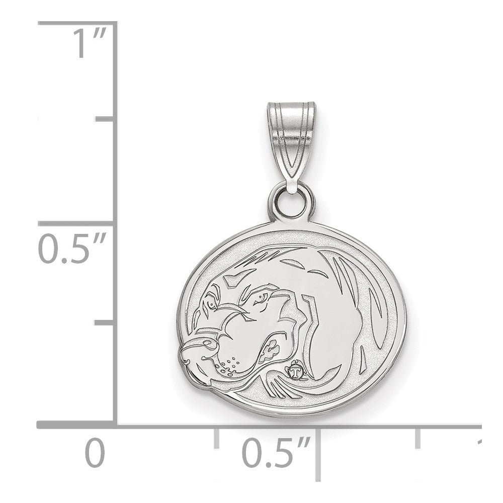 Sterling Silver Rhodium Plated Logoart University Of Tennessee Smokey Small Pendant