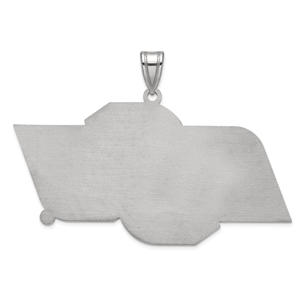 Sterling Silver Rhodium Plated Logoart Oklahoma State University O S U Extra Large Pendant