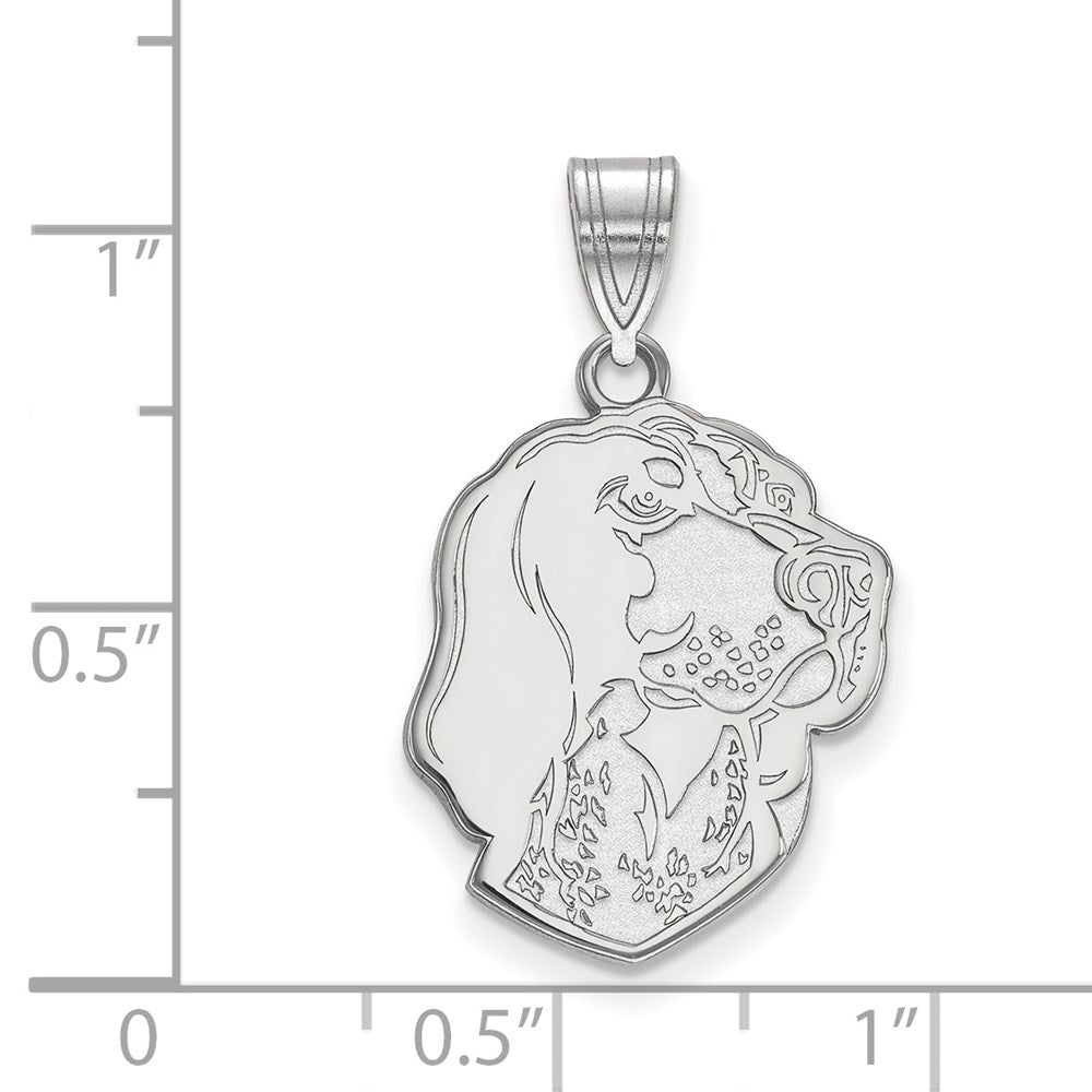 Sterling Silver Rhodium Plated Logoart University Of Tennessee Smokey Large Pendant