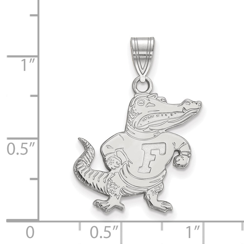 14K White Gold Logoart University Of Florida Gator Large Pendant