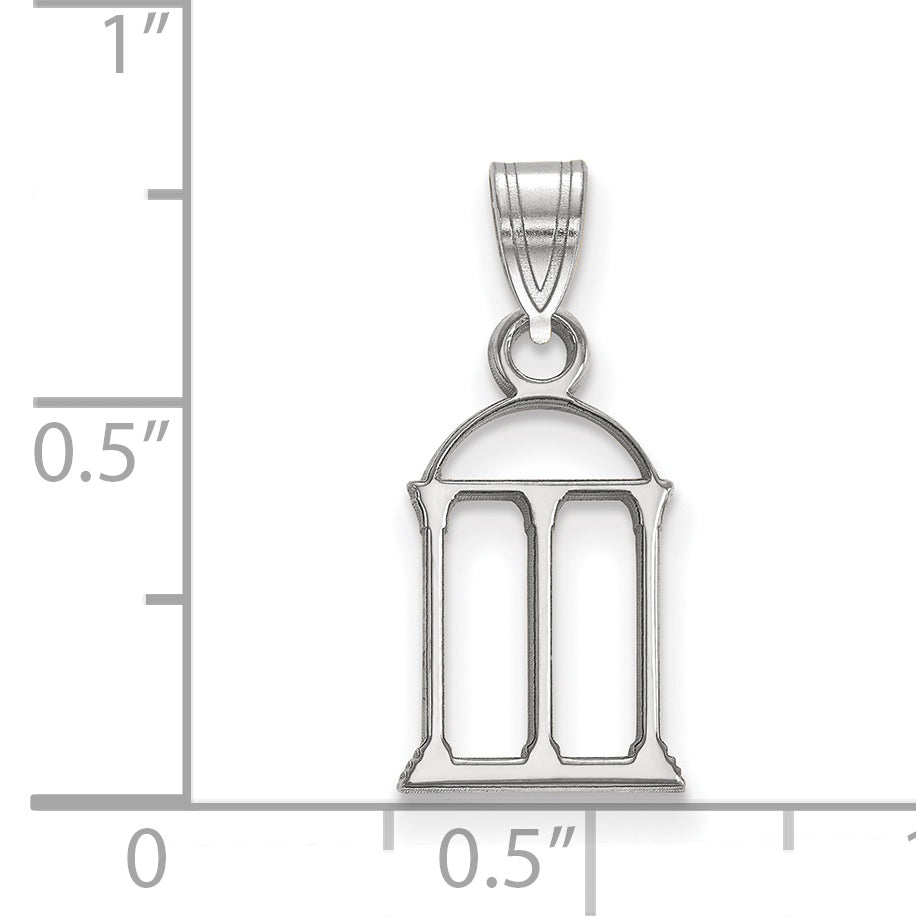 Sterling Silver Rhodium Plated Logoart University Of Georgia Arch Small Pendant