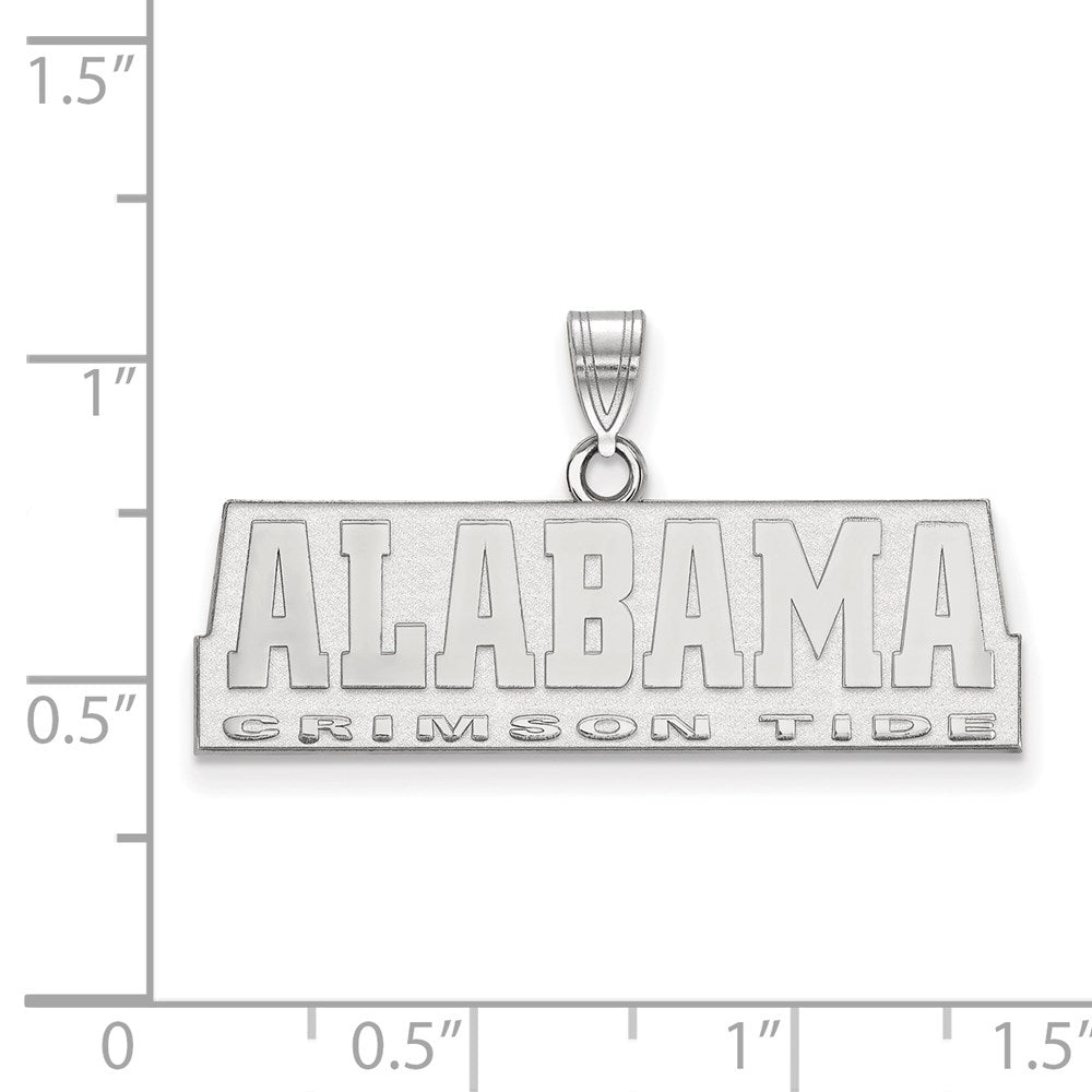 14K White Gold Logoart University Of Alabama Crimson Tide Medium Pendant