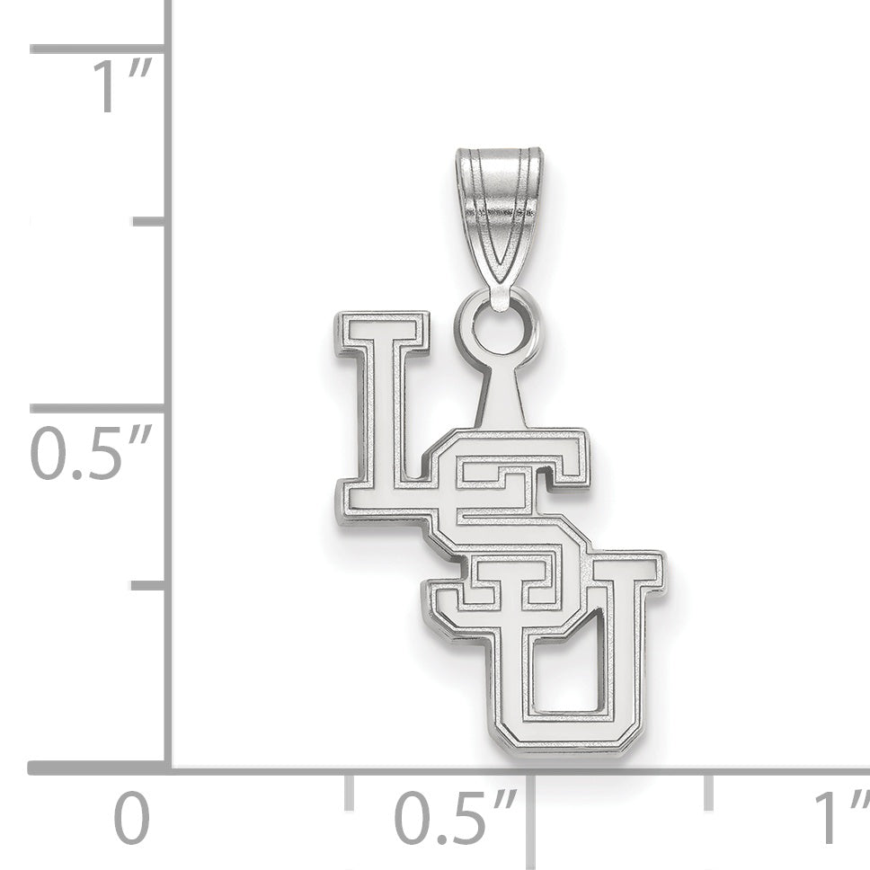 Sterling Silver Rhodium Plated Logoart Louisiana State University L S U Small Pendant