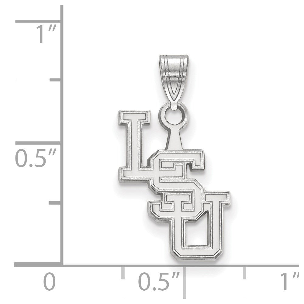 10K White Gold Logoart Louisiana State University L S U Small Pendant