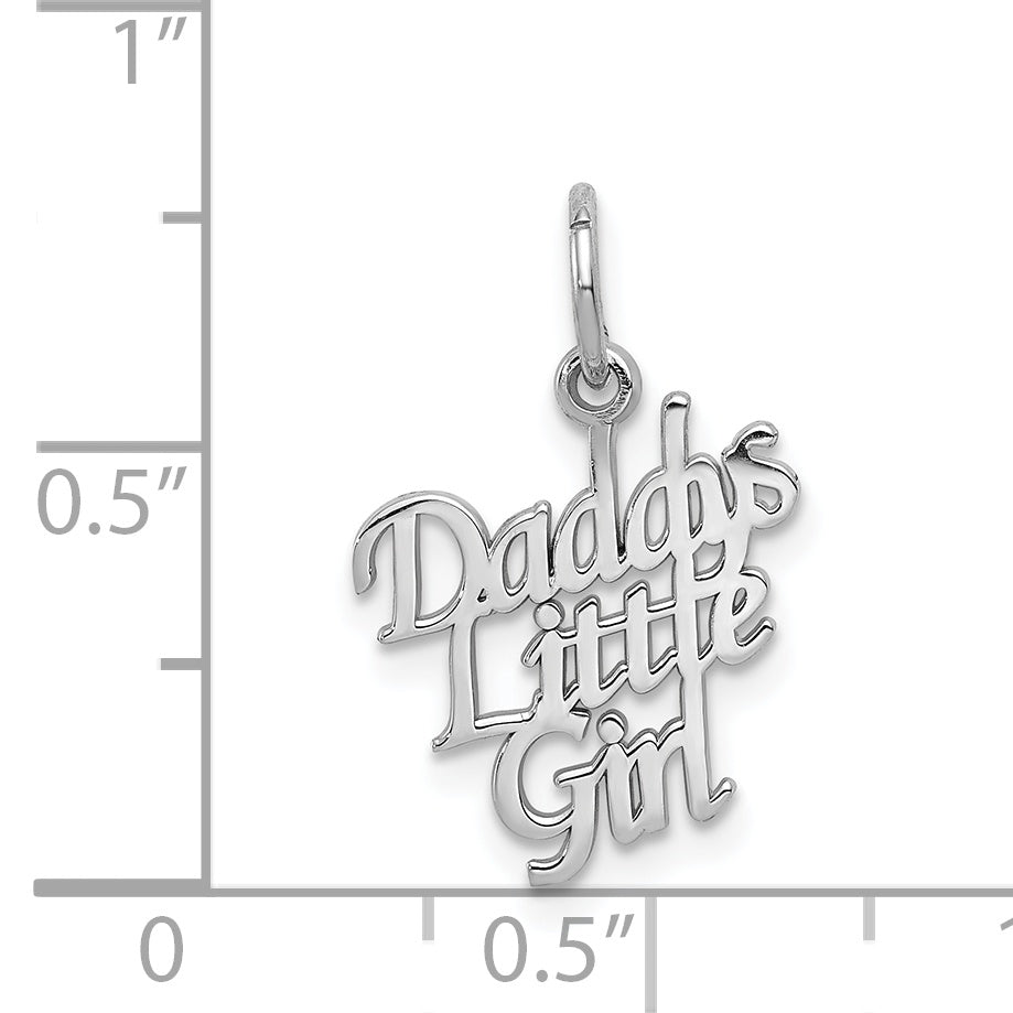 14K White Gold Daddy'S Little Girl Charm