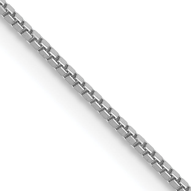 14K White Gold 14 Inch .7mm Box With Lobster Clasp Chain Necklace