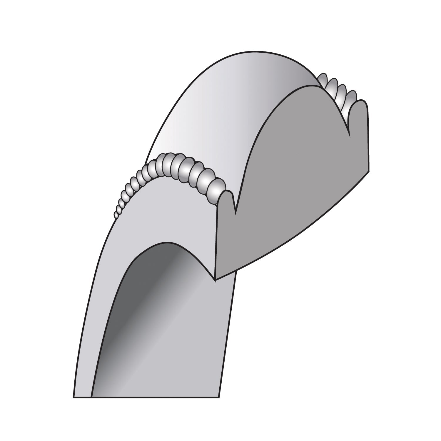 10K White Gold 10Kw 8mm Milgrain Comfort Fit Band Size 11.5