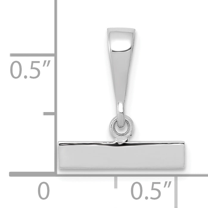 14k White Gold 14kw Medium Polished Top Charm