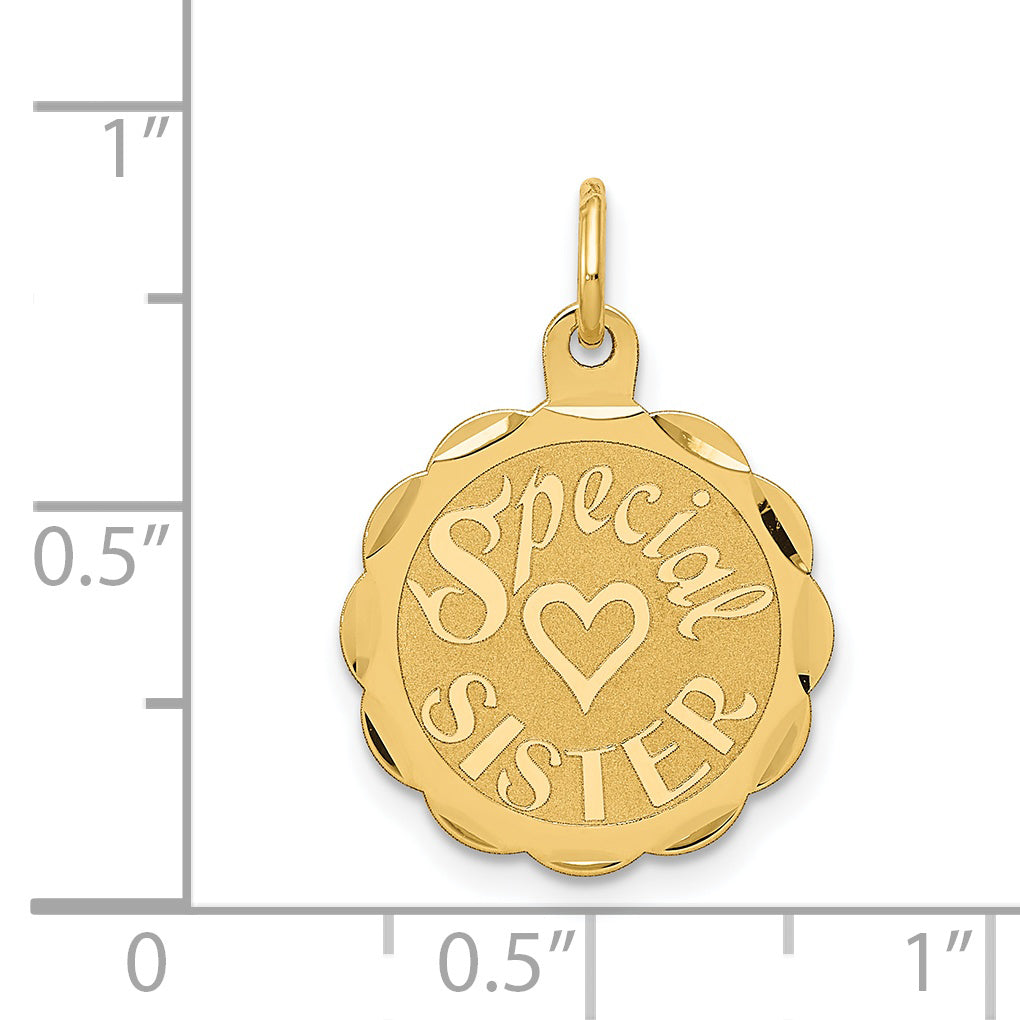 14k Yellow Gold 14K SPECIAL SISTER Charm
