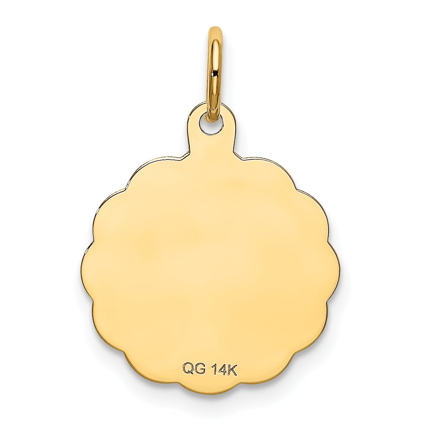 14k Yellow Gold 14K Polished Satin Engraveable HAPPY BIRTHDAY Charm