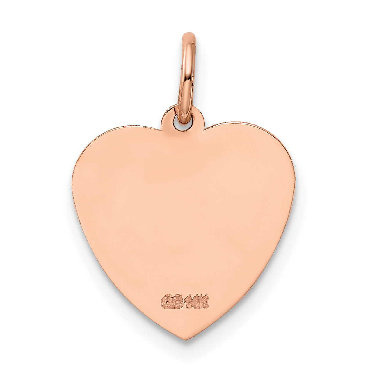 14k Rose Gold 14k Rose Gold Holy Communion Heart Charm