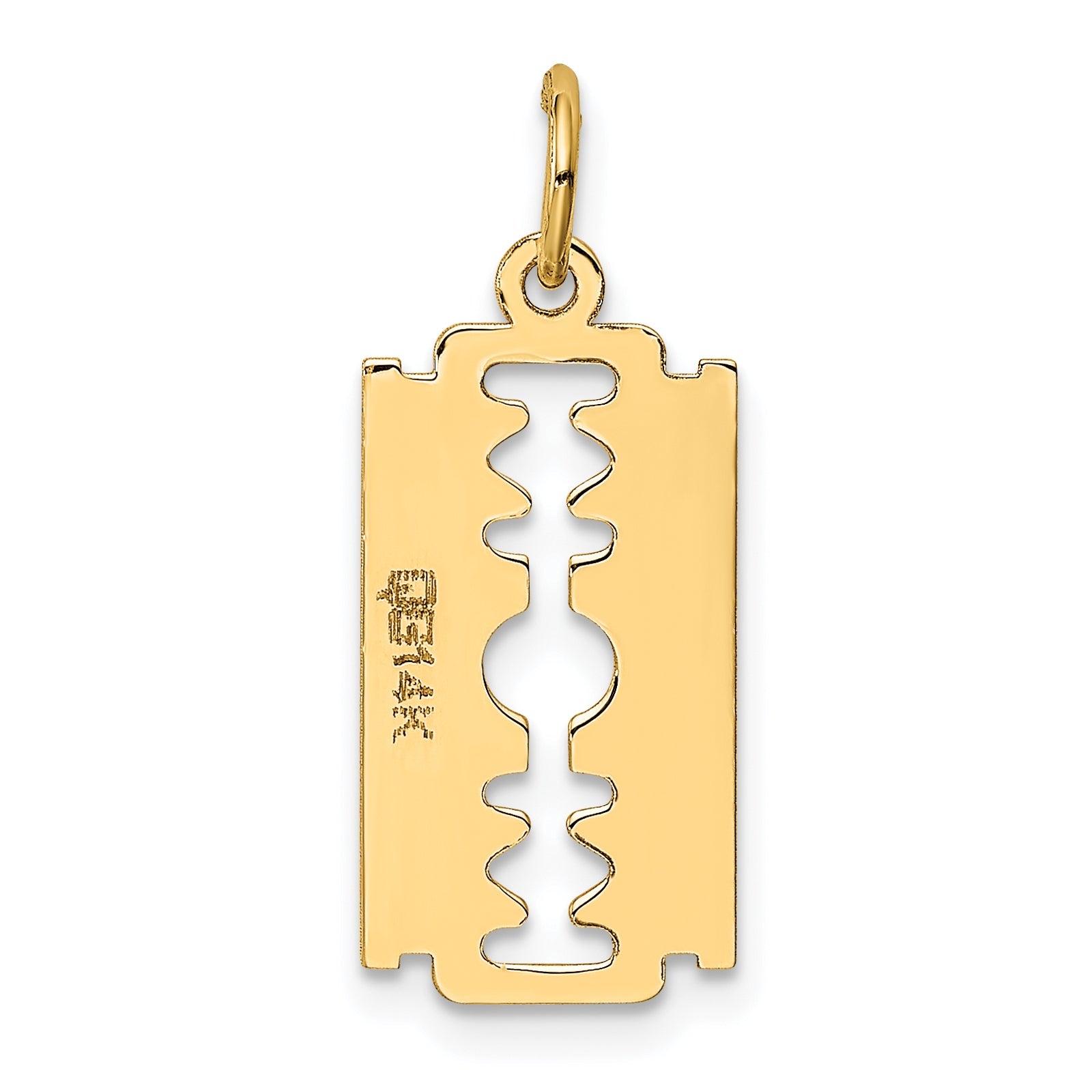 14k Yellow Gold 14k Polished Razor Blade Charm