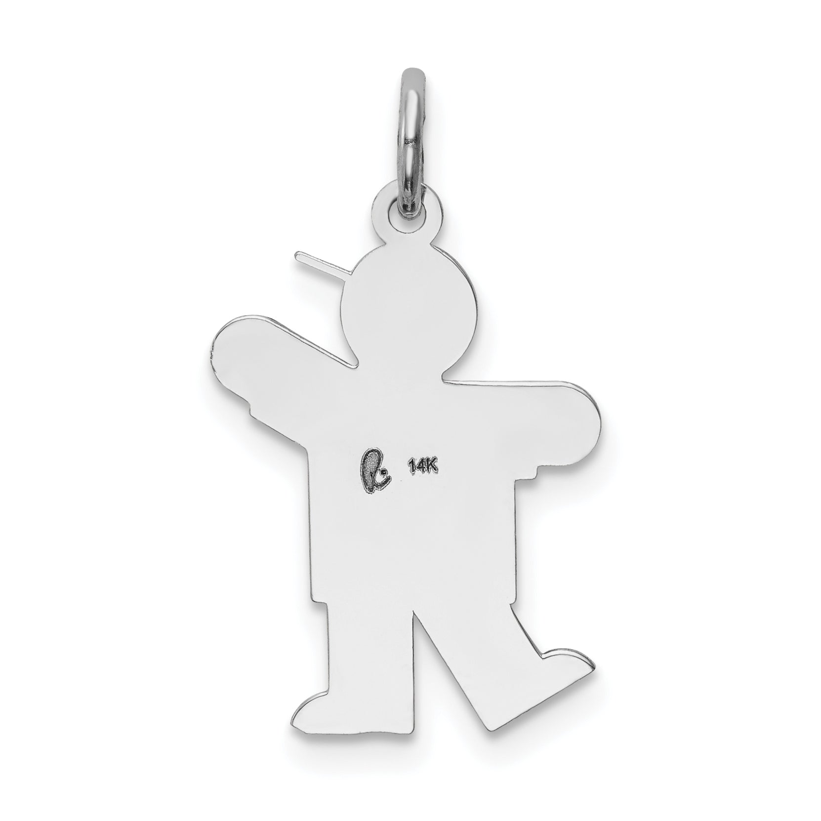 14k White Gold 14k White Gold Kid Charm
