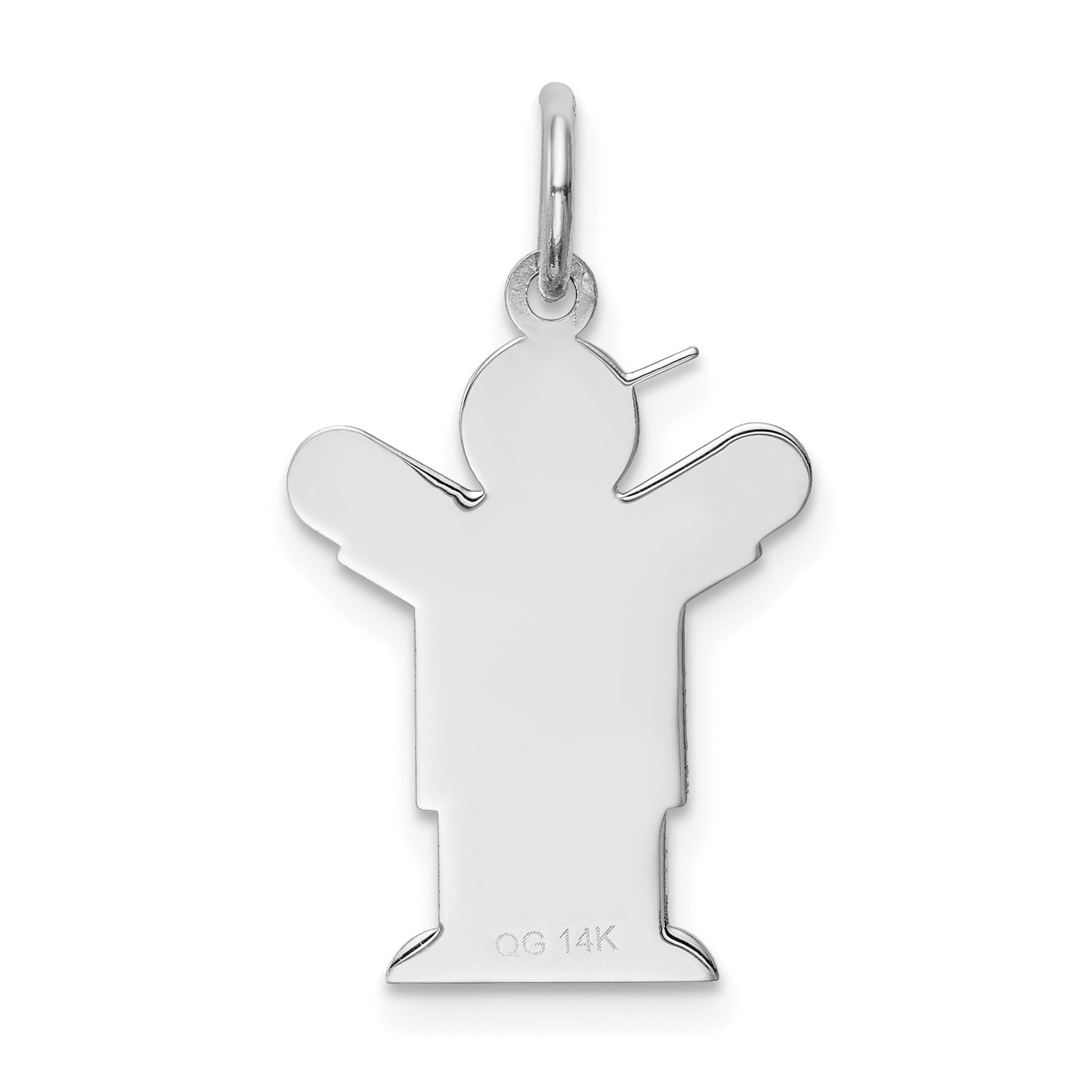 14k White Gold 14k White Gold Kid Charm