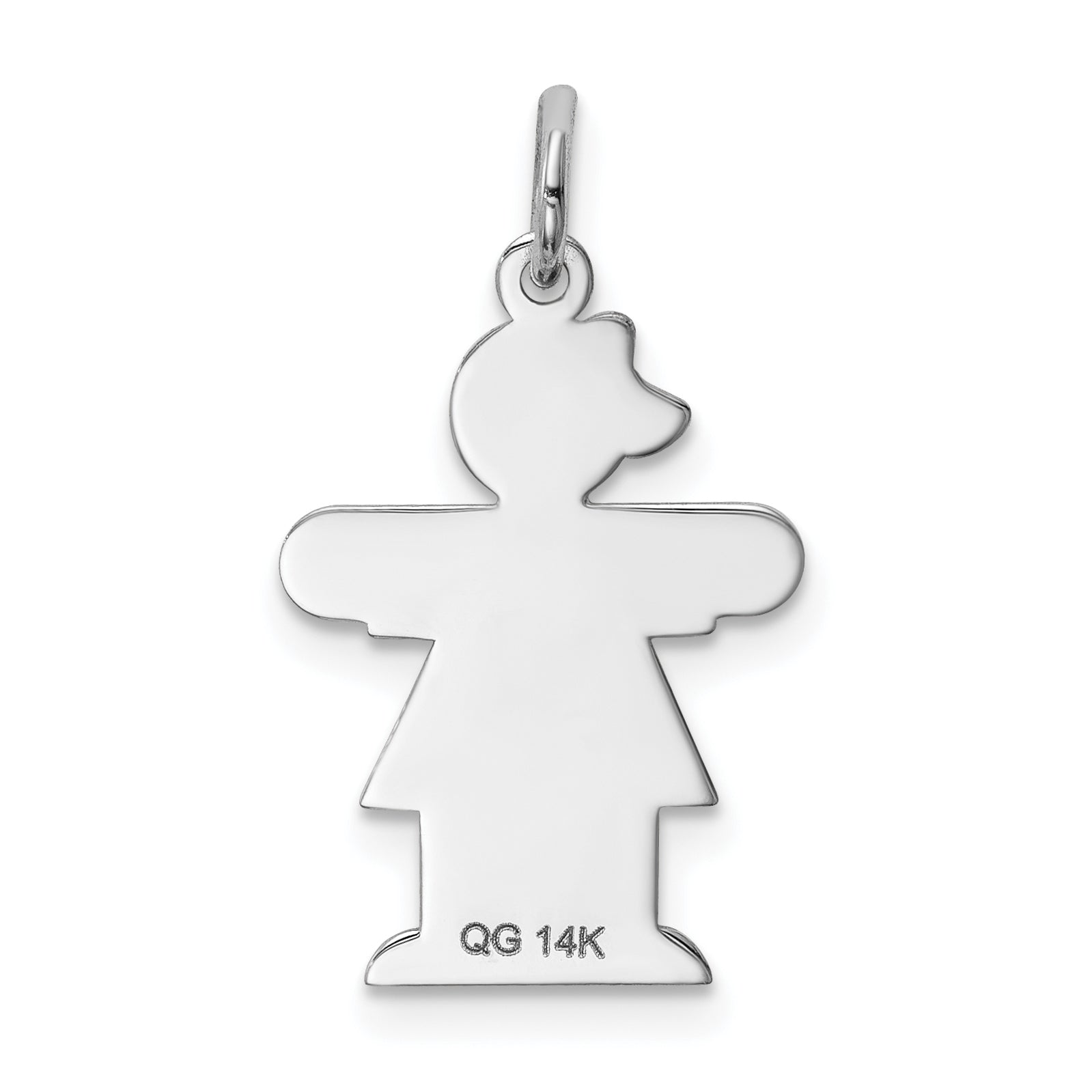 14k White Gold 14k White Gold Kid Charm