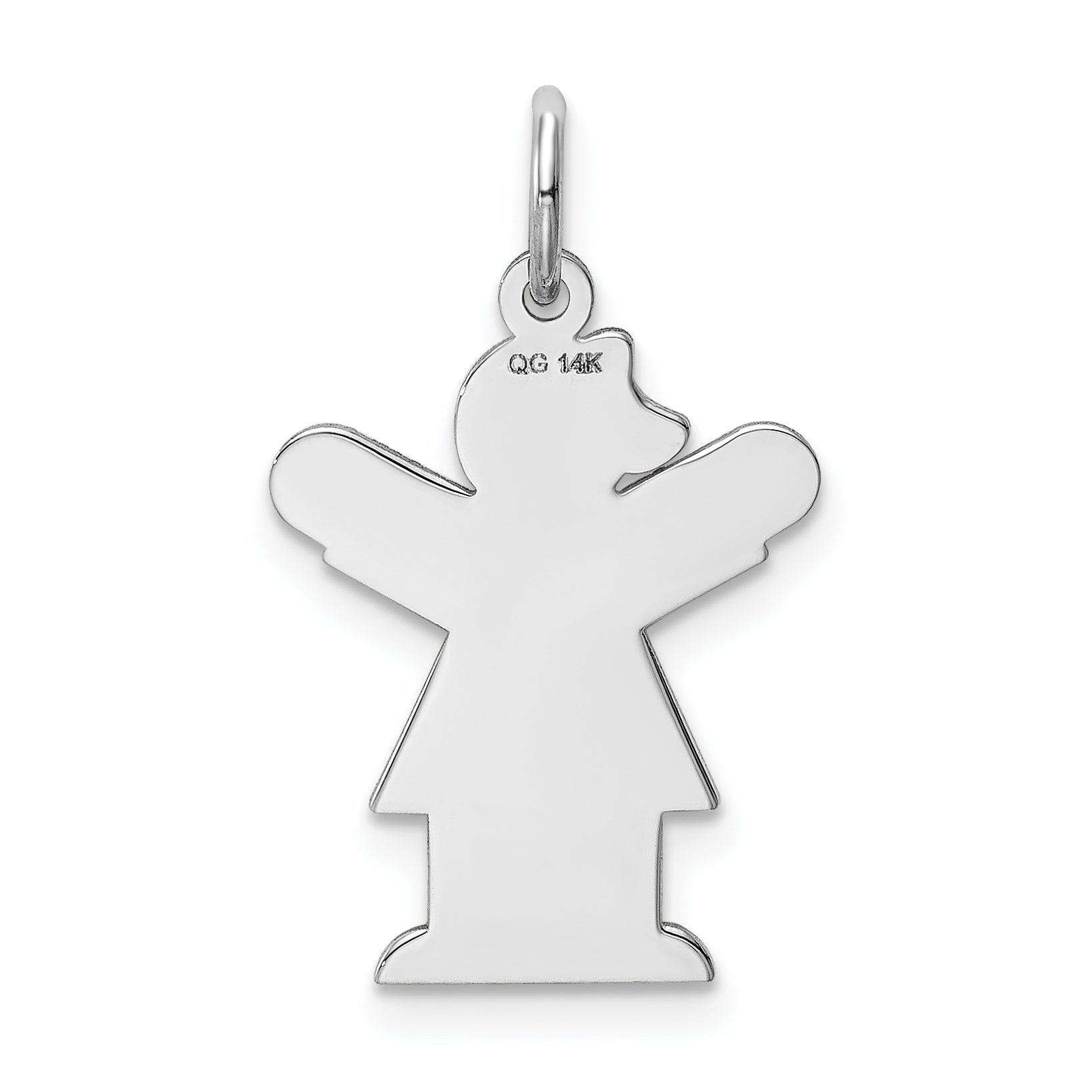 14k White Gold 14k White Gold Kid Charm