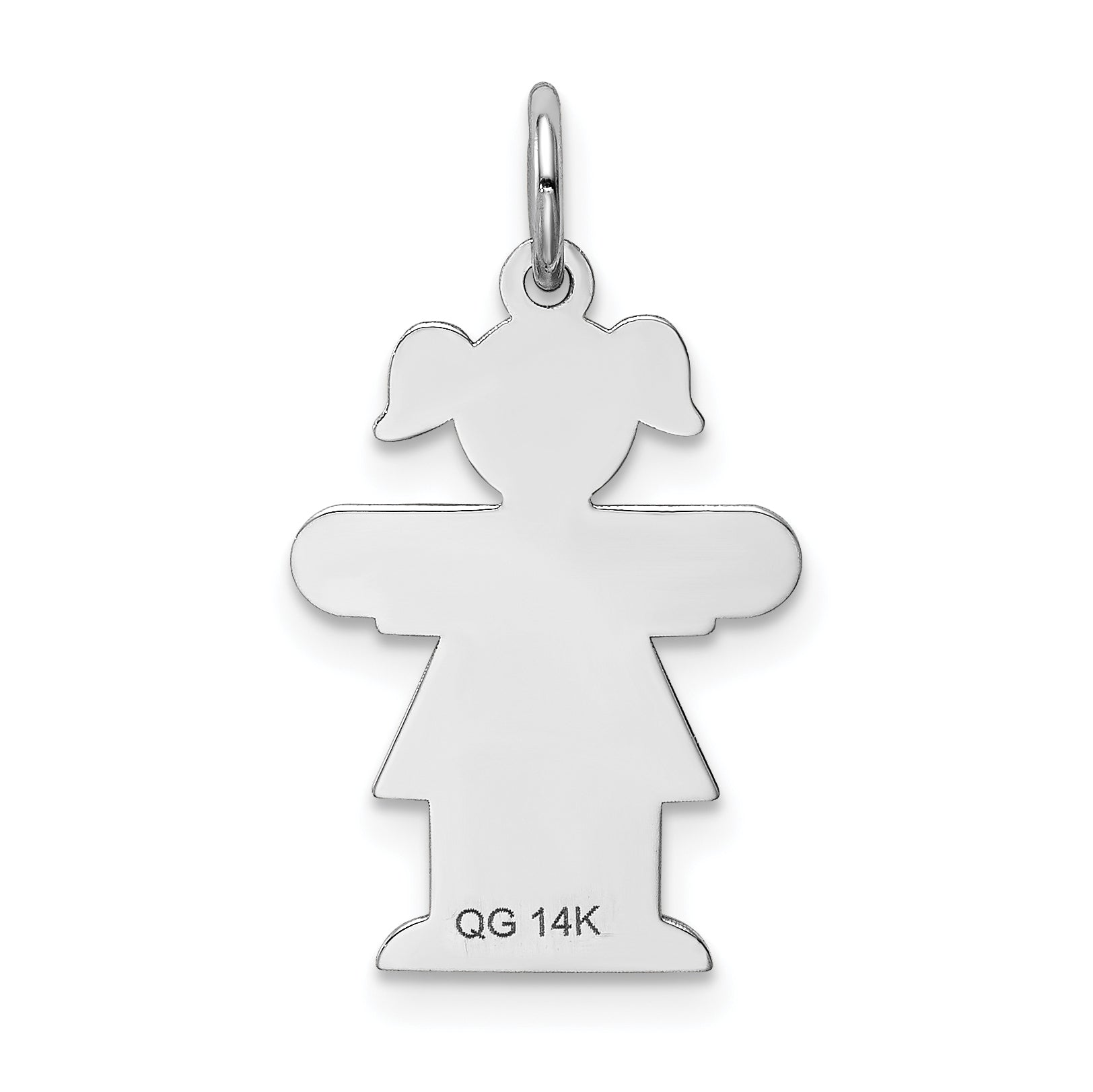 14k White Gold 14k White Gold Kid Charm