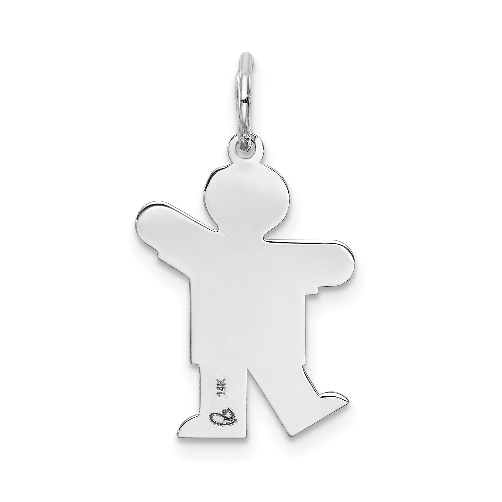 14k White Gold 14k White Gold Kid Charm