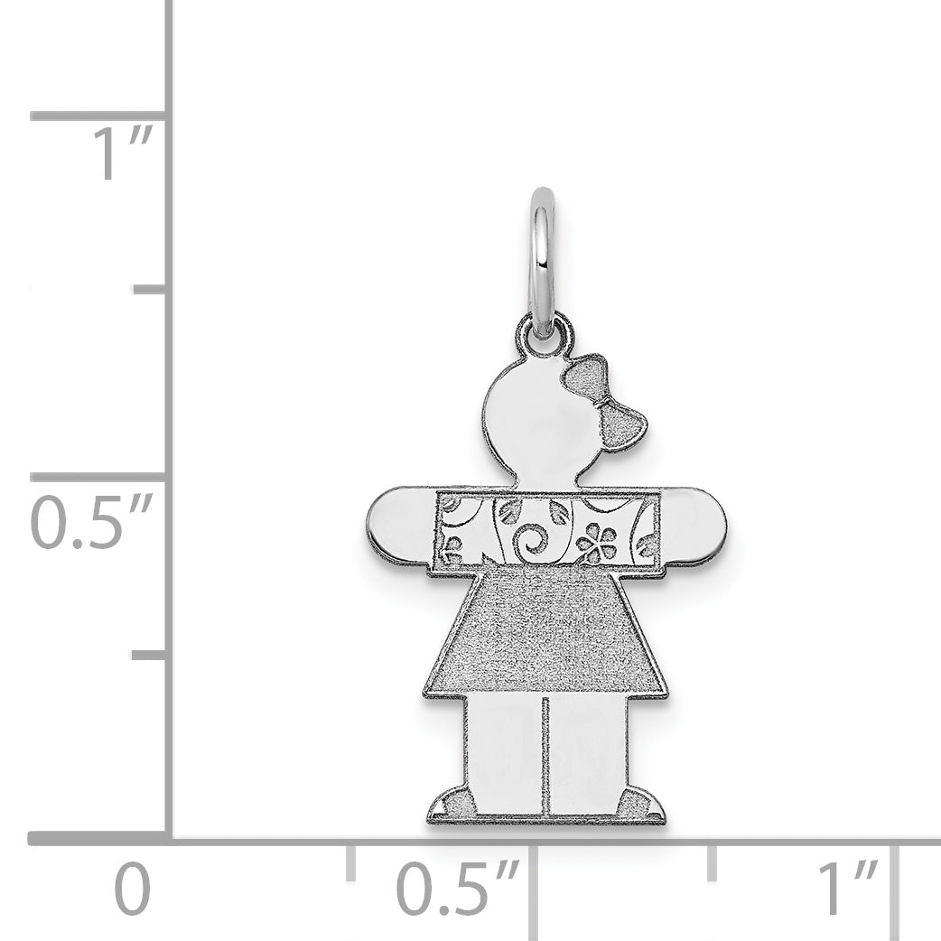 14k White Gold 14k White Gold Kid Charm